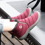 Unisex Waterproof Fur Lined Flat Heel Snow Boots