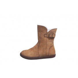 West Style Plain Slip On Flat Heel Snow Boots