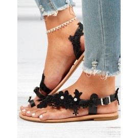 Women's Lace Romantic Flower Decorative Summer Wedding Sandals