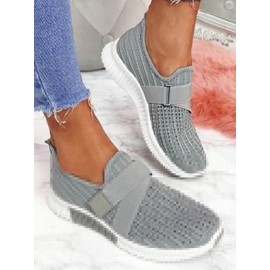 Rhinestone Flyknit Breathable Upper Sneakers